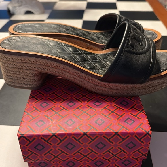 Tory Burch Black Slide Sandals - Picture 2 of 5